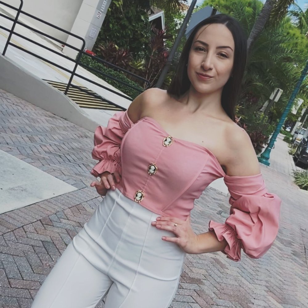 Dusty Pink Crop Top by Va Va Voom NWT